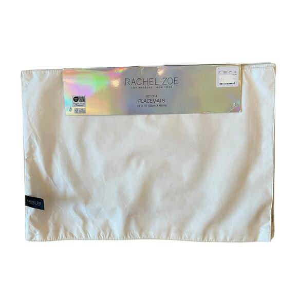 Rachel Zoe Christmas Placemats 13x19 Set of 4 Holiday Snowy Winter Forest New - Picture 5 of 10